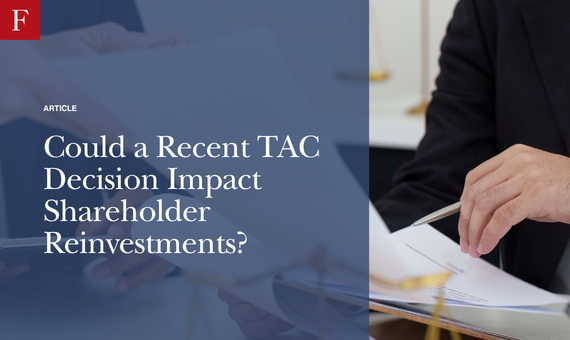 Could a Recent TAC Decision Impact Shareholder Reinvestments?