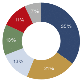 Percent of Total M&A by Segment (2025)