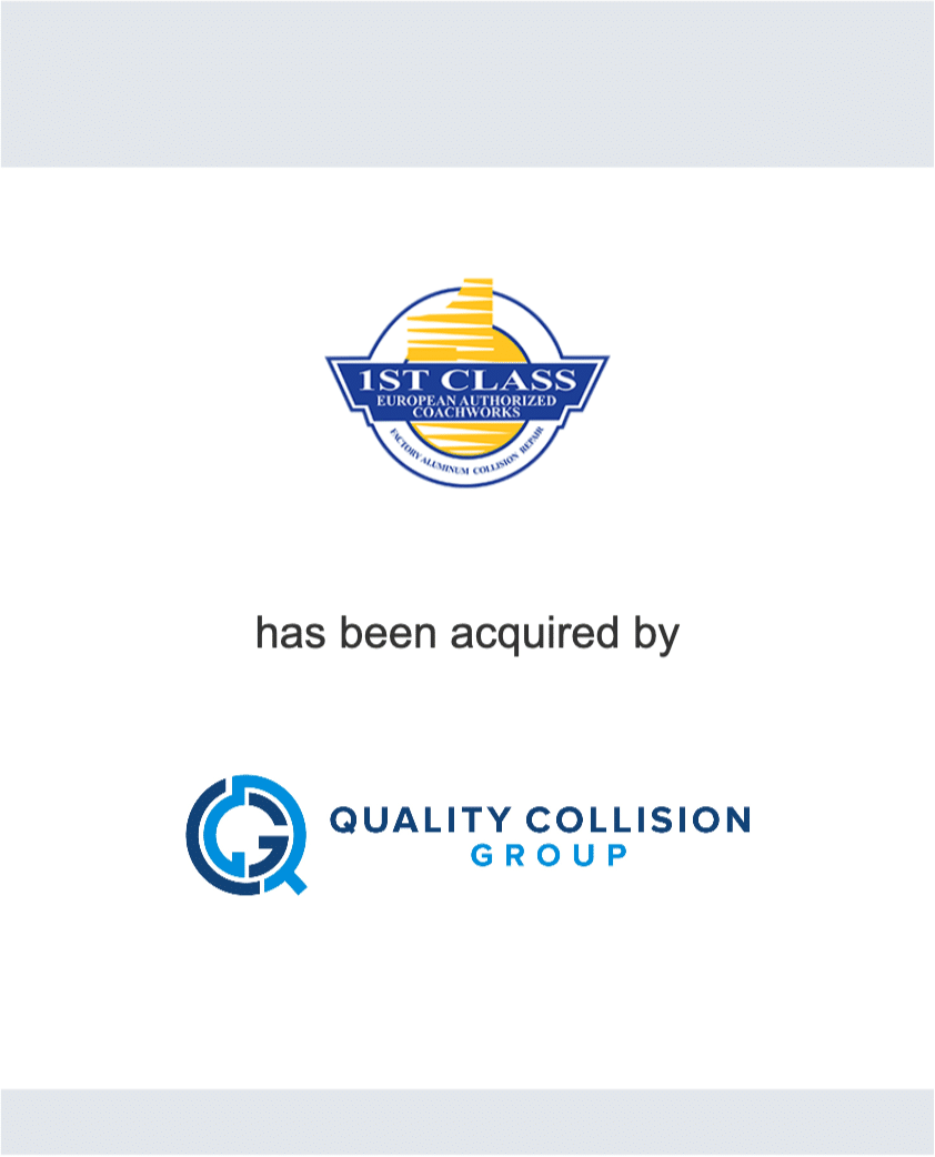 1st Class Auto has been acquired by Quality Collision Group