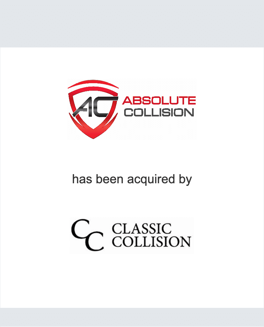 Absolute Collision Center has been acquired by Classic Collision, LLC