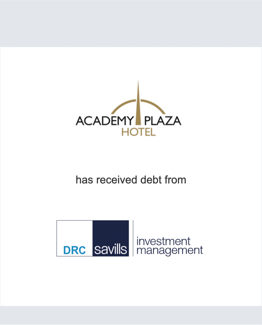 Academy Plaza Hotel has received debt from DRC Savills Investment Management