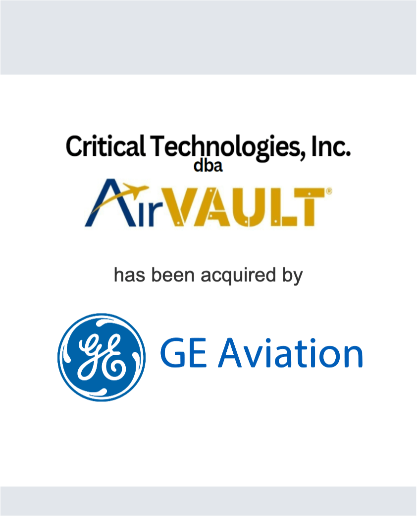 Critical Technologies, Inc. dba AirVault has been acquired by GE Aviation