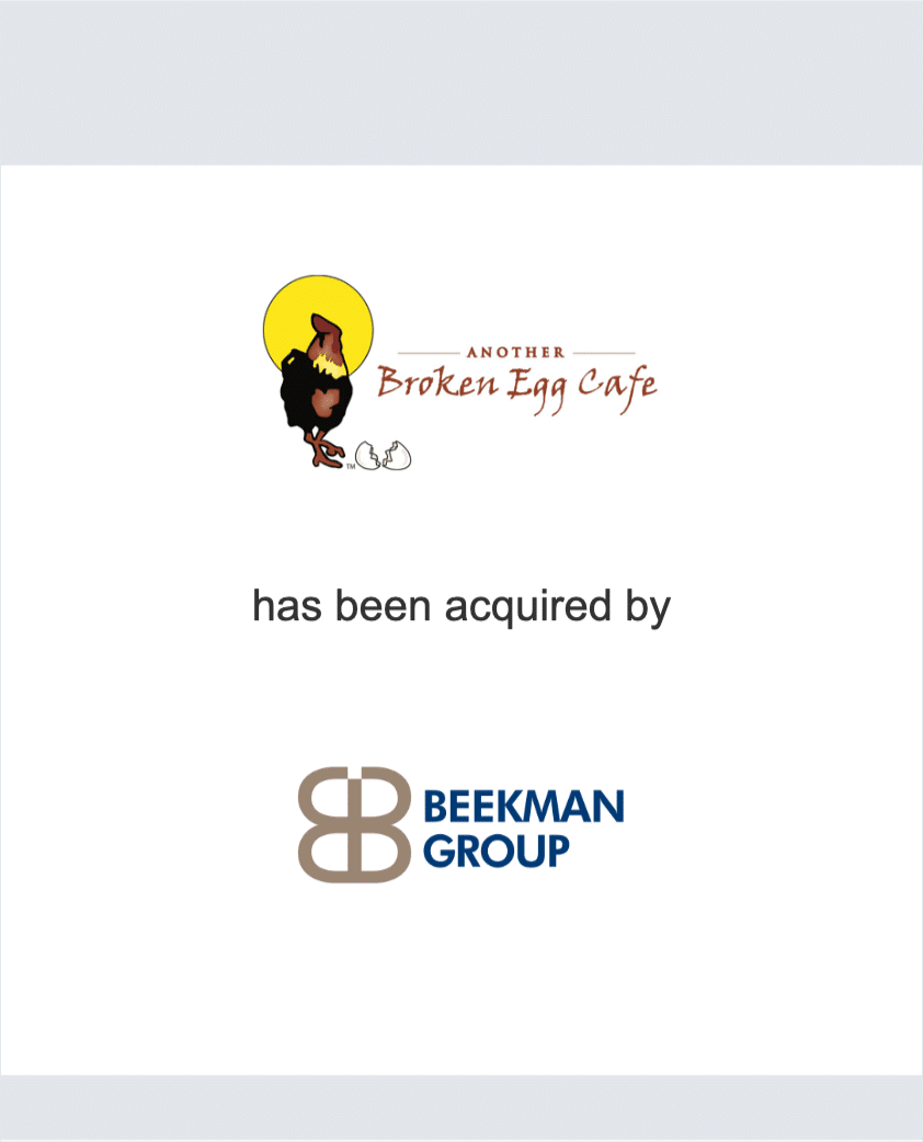 Another Broken Egg Cafe has been acquired by Beekman Group