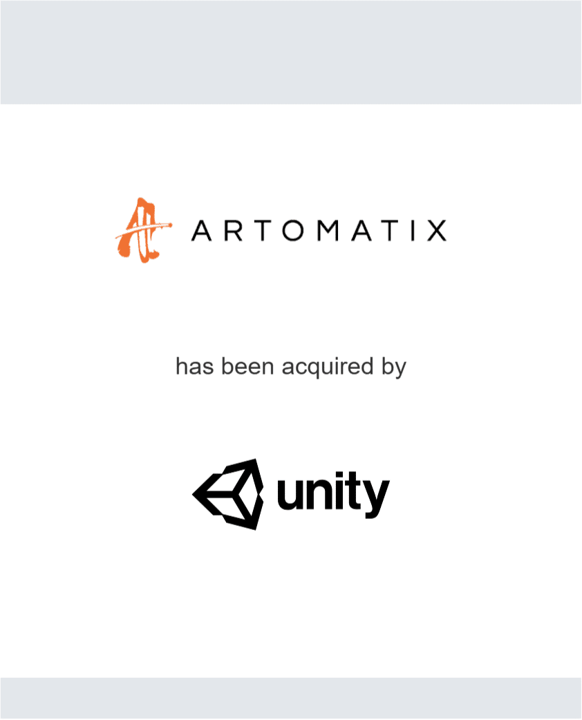 Artomatix has been acquired by Unity