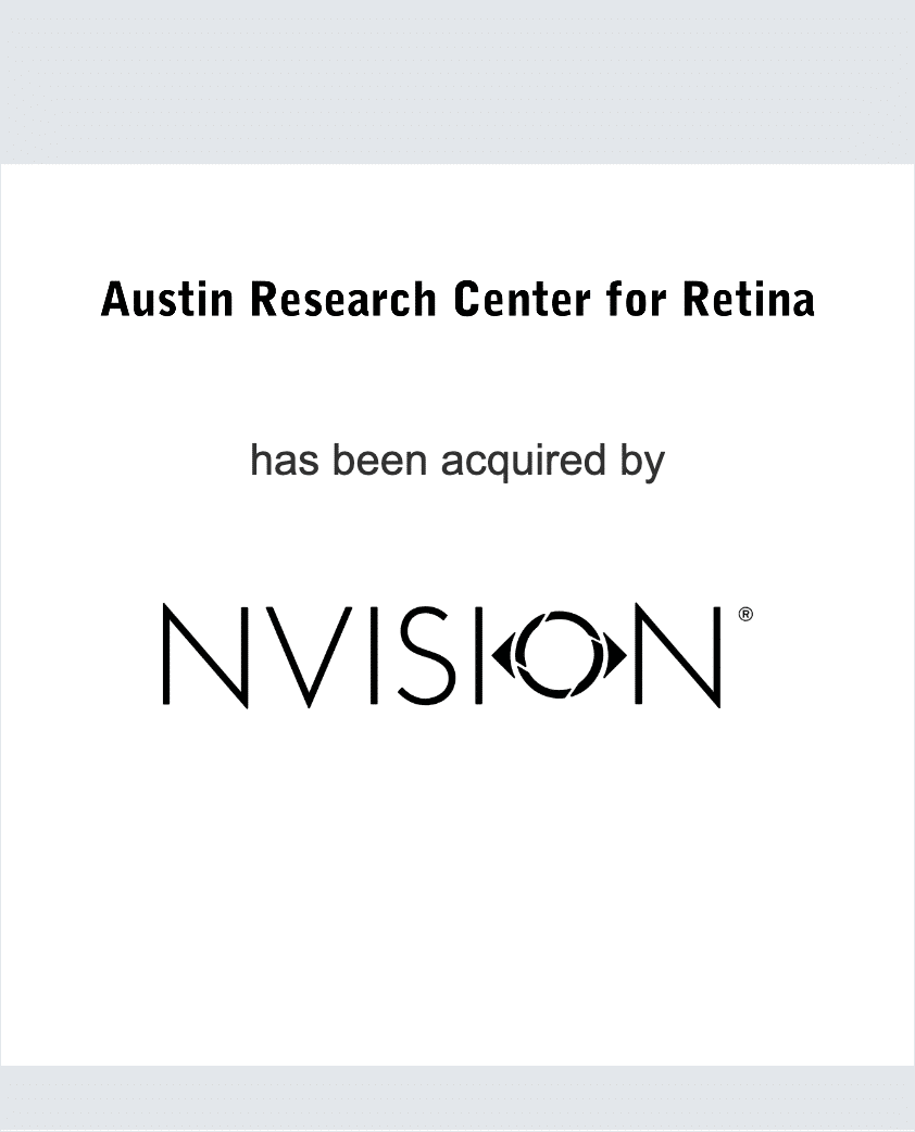 Austin Research for Retina has been acquired by NVISION Eye Centers
