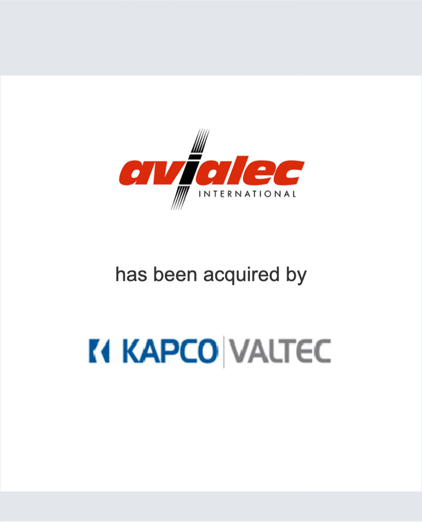Avialec International has been acquired by KAPCO|VALTEC
