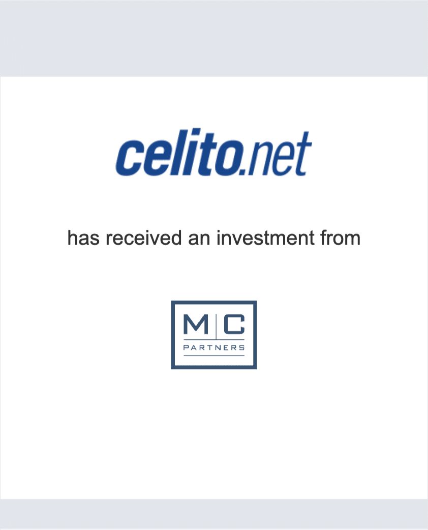 Celito has received an investment from M/C Partners