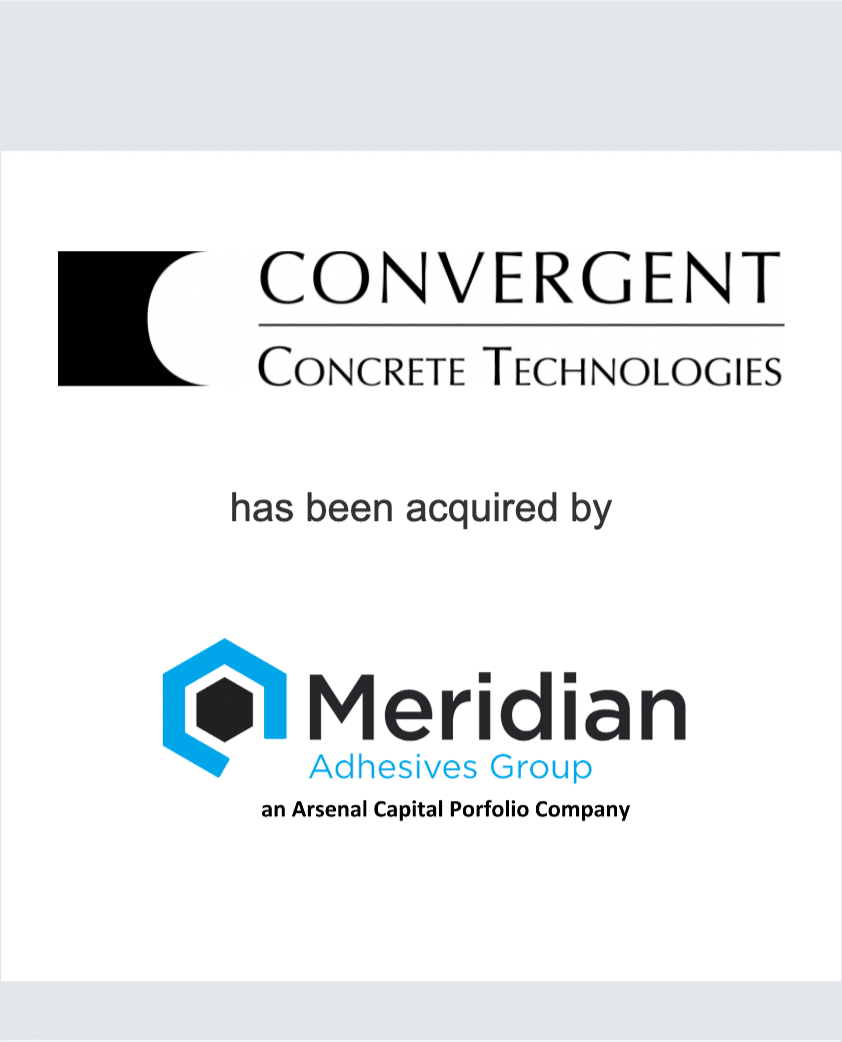 Convergent Concrete Technologies has been acquired by Meridian Adhesives Group