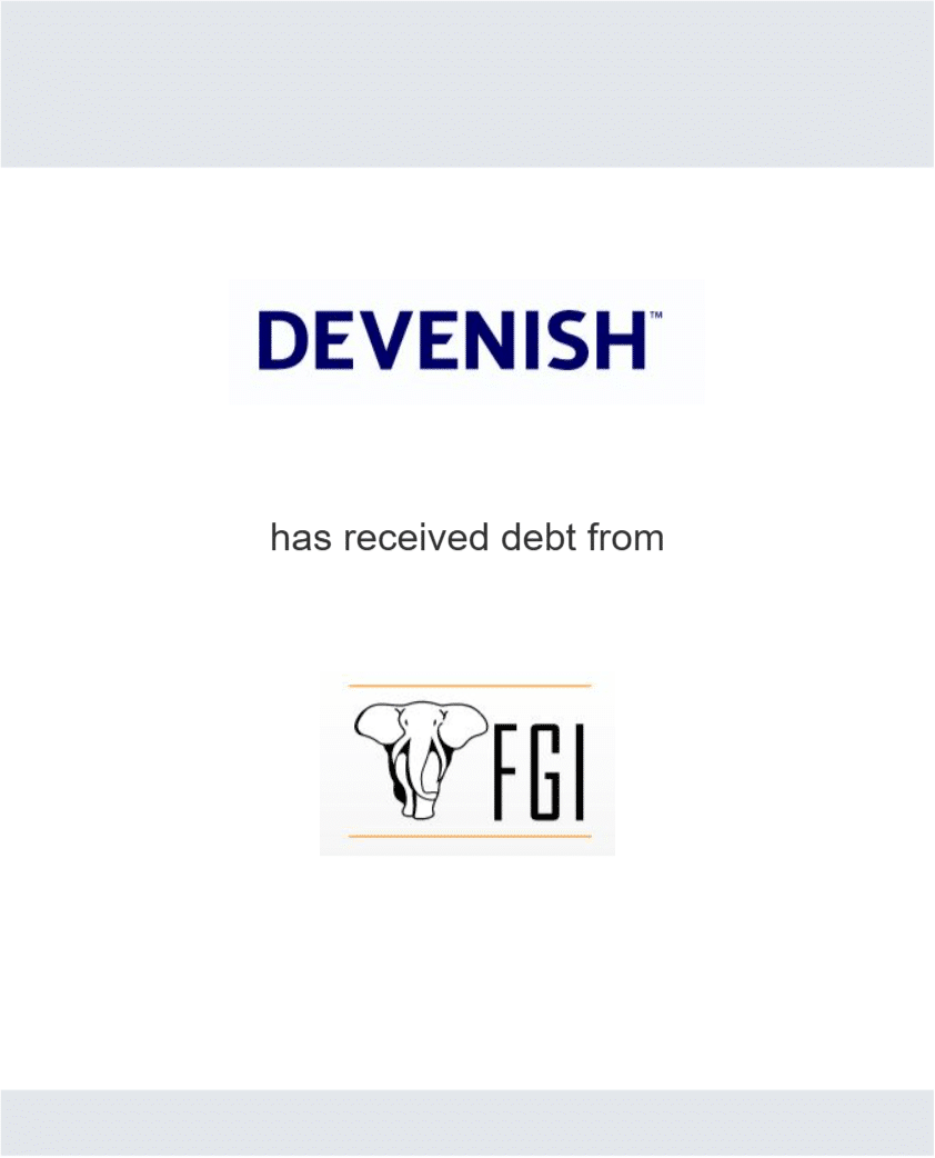 Devenish Nutrition has received debt from FGI Finance
