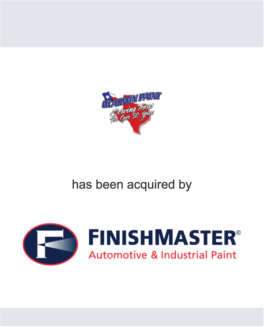 Gladwin Paint Company has been acquired by Finishmaster Inc.
