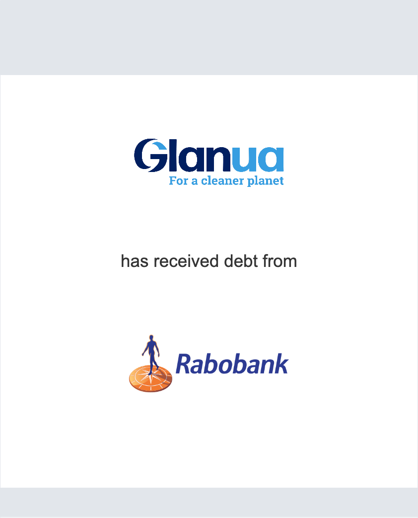 Glanua has received debt from Rabobank