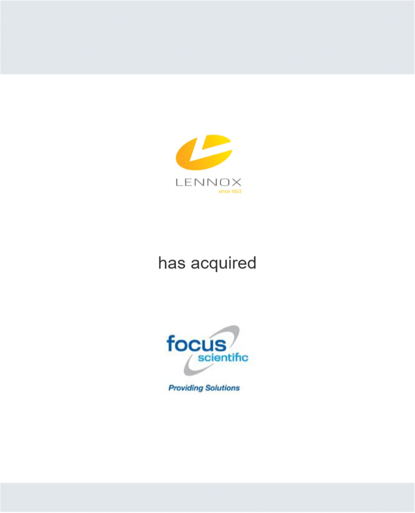 Lennox has acquired Focus Scientific