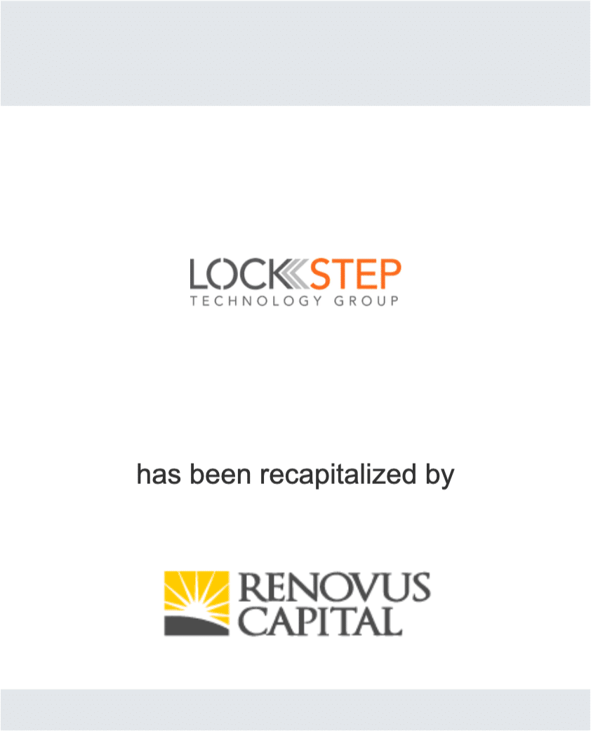 Lockstep Technology Group has been recapitalized by Renovus Capital