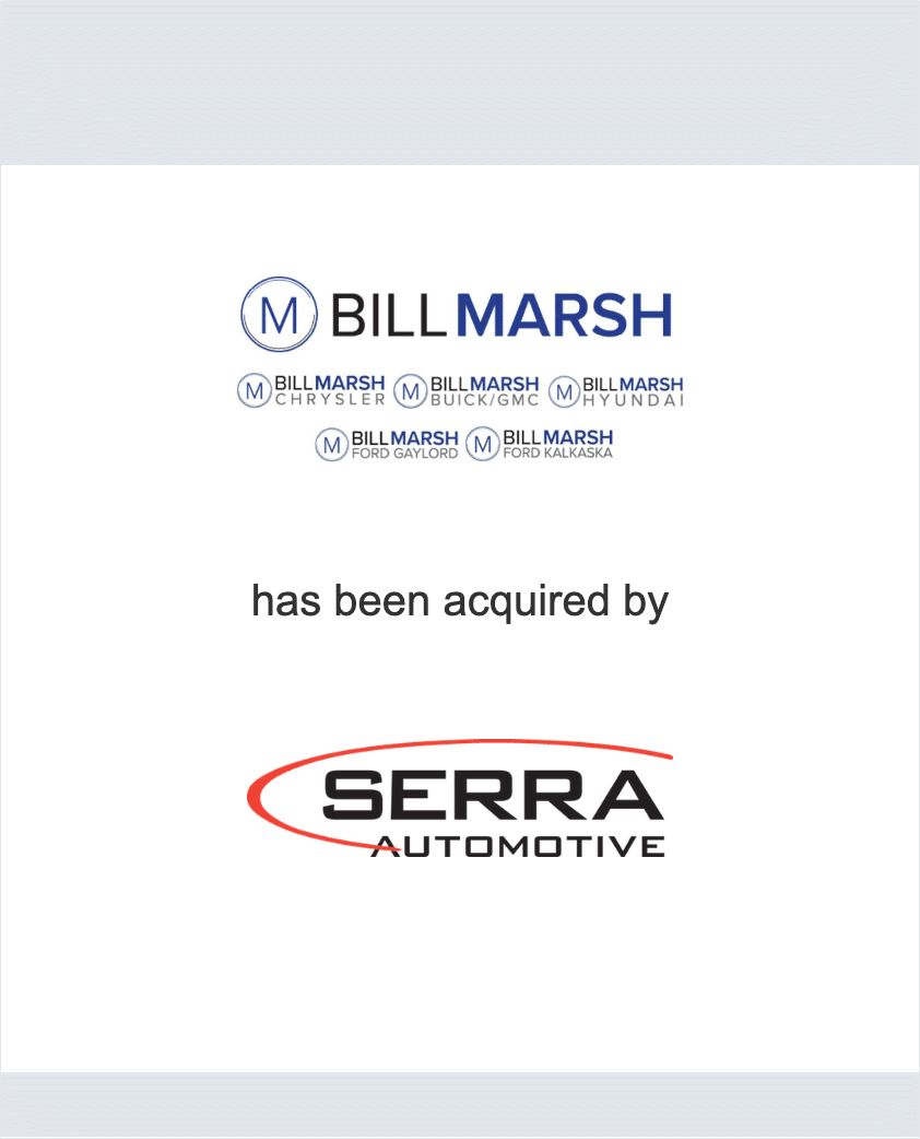 Marsh Automotive Group has been acquired by Serra Automotive