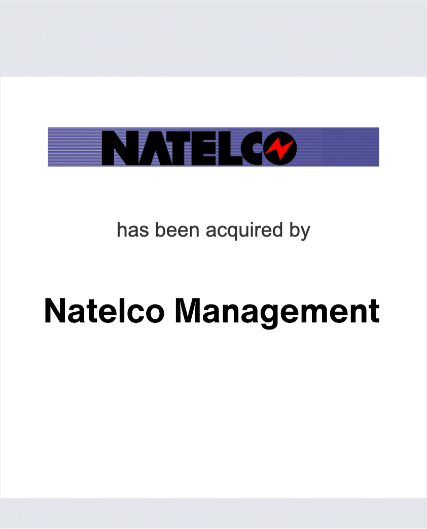 Natelco has been sold to Natelco Management
