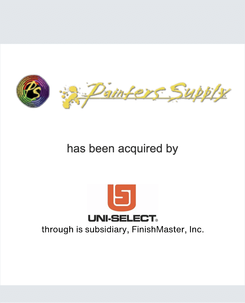 Painters Supply Company, Inc. has been Acquired by FinishMaster, Inc.