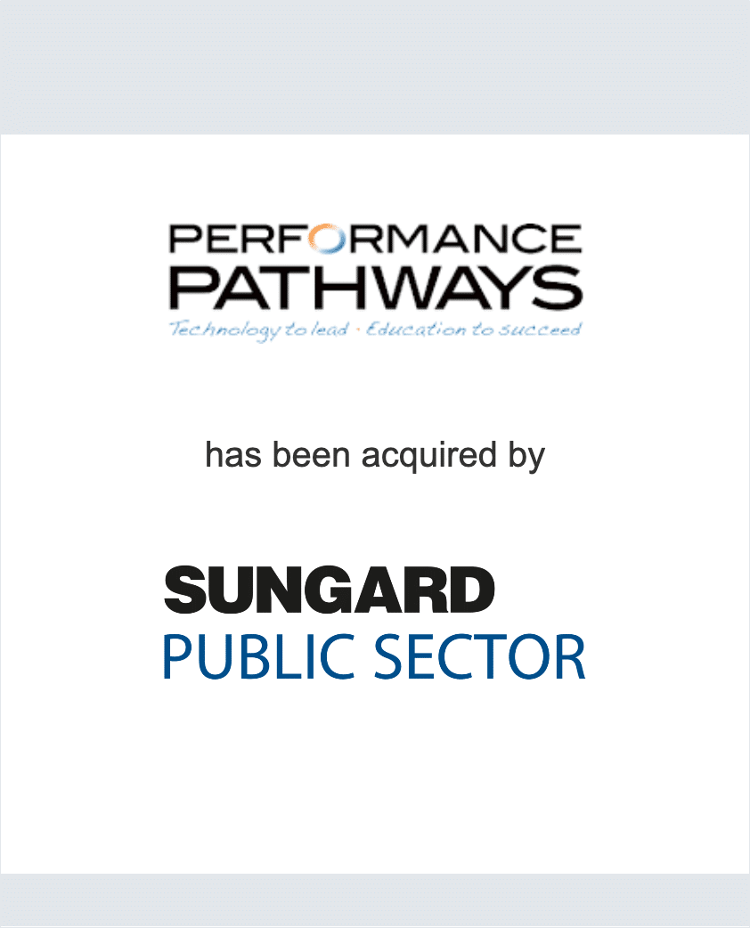 Performance Pathways, Inc. has been acquired by SunGard Public Sector