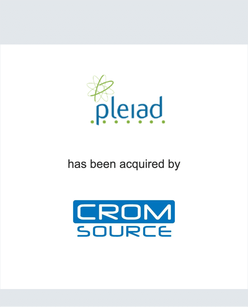 Pleiad Devices, Ltd. (Stirling, Scotland) has been acquired by Cromsource SRL (Verona, Italy).