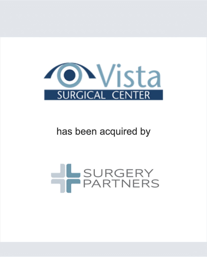 Vista Surgical Center has been acquired by Surgery Partners
